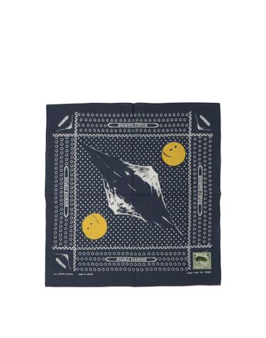 [해외직구][V90]KAPITAL EK 1404BABNAVY 남성 스카프 머플러 Fastcolor Selvedge Bandana