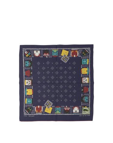 [해외직구][V90]KAPITAL K2503BA511PUR 남성 스카프 머플러 Kachina Peckish Rainbowy Scarf