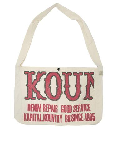 [해외직구][V90]KAPITAL EK 1230XBAECRU 남성 쇼퍼백 토트백 Kountry Factory Book Bag Medium Shoulder Bag