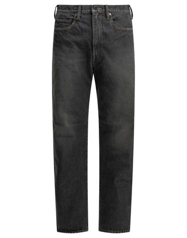 [해외직구][V90]KAPITAL K2604LP113PRO 남성 데님 청바지 진 BLKxBLK Denim 5P MONKEY TH Wide Leg Jeans