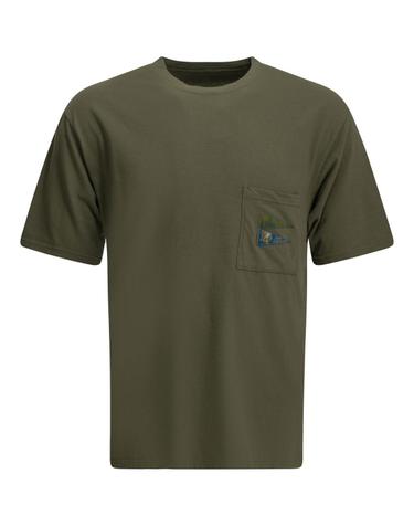 [해외직구][V90]KAPITAL EK 1223SCKHAKI 남성 티셔츠 긴팔 반팔 Pennant Crew Neck T Shirt