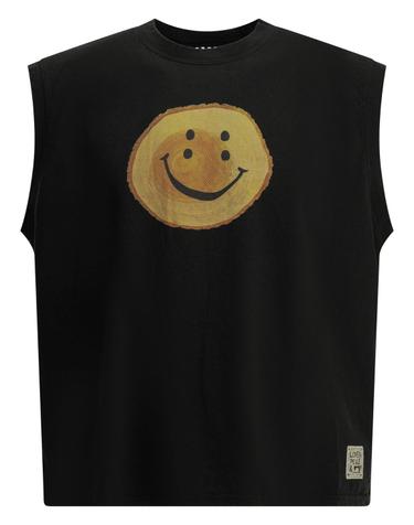 [해외직구][V90]KAPITAL K2606SC240BLACK 남성 티셔츠 긴팔 반팔 Tree Trunk Rainbow Crew Neck T Shirt