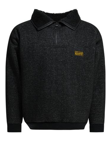 [해외직구][V90]KAPITAL EK 1853LCBLACK 남성 맨투맨 후드 스웨트셔츠 집업 Alpine half zip sweatshirt