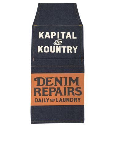 [해외직구][V90]KAPITAL K2603XG511IDG 남성 크로스백 미니백 Denim Pulp Smartphone Holder