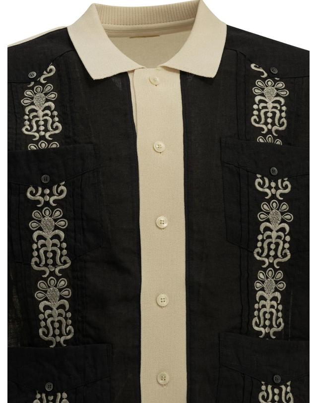 캐피탈 [해외직구][V90]KAPITAL K2604KN149BLACK 남성 셔츠 남방 Cuba Casual Shirt 착용컷