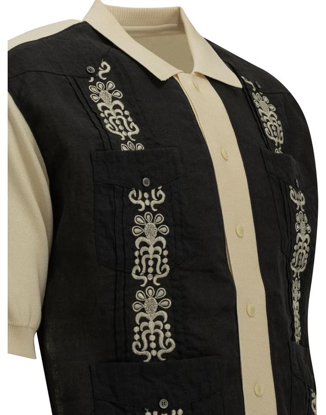 캐피탈 [해외직구][V90]KAPITAL K2604KN149BLACK 남성 셔츠 남방 Cuba Casual Shirt 착용컷