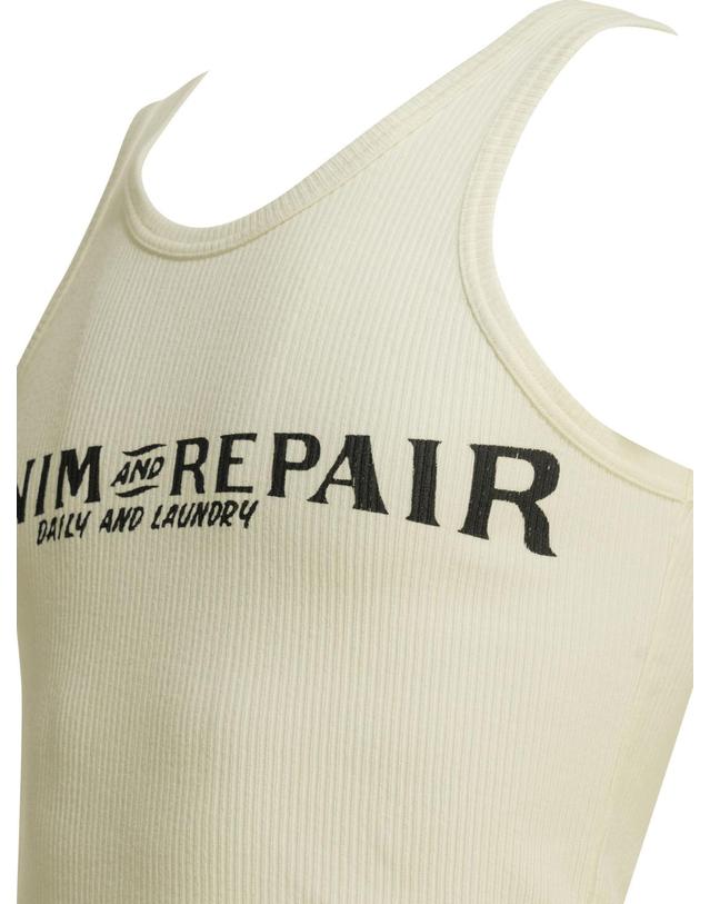 캐피탈 [해외직구][V90]KAPITAL K2603SC034WHITE 남성 티셔츠 민소매 탑 Denim Repair Tank Top 착용컷