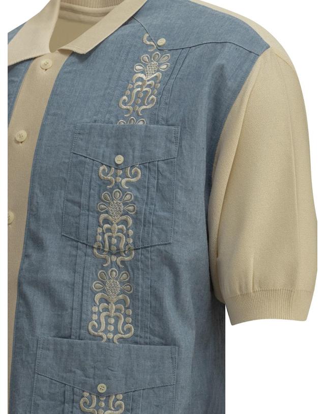 캐피탈 [해외직구][V90]KAPITAL K2604KN149SAX 남성 셔츠 남방 Cuba Casual Shirt 착용컷