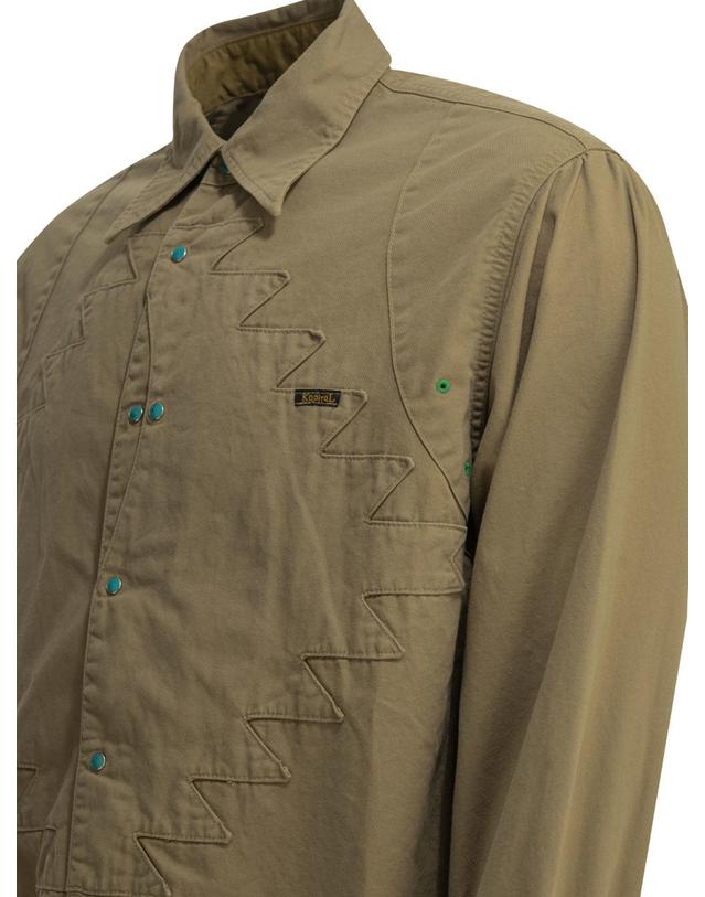 캐피탈 [해외직구][V90]KAPITAL K2604LS087BEIGE 남성 셔츠 남방 Thunderbird Husky Casual Shirt 착용컷