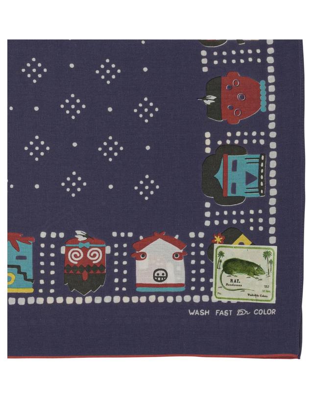 캐피탈 [해외직구][V90]KAPITAL K2503BA511PUR 남성 스카프 머플러 Kachina Peckish Rainbowy Scarf 착용컷