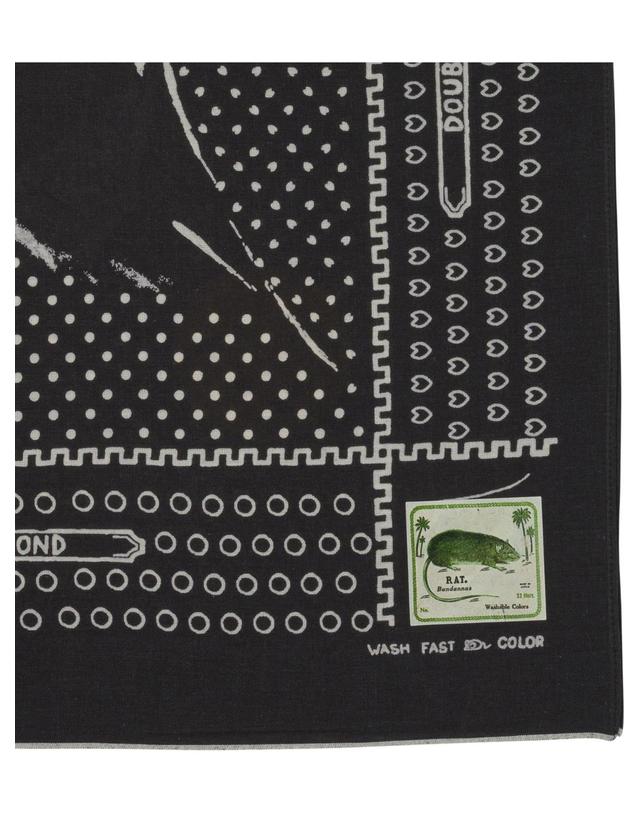캐피탈 [해외직구][V90]KAPITAL EK 1404BABBLACK 남성 스카프 머플러 Fastcolor Selvedge Bandana 착용컷