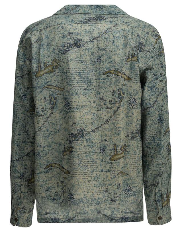 캐피탈 [해외직구][V90]KAPITAL K2603LS040IDG 남성 셔츠 남방 Key West Casual Shirt 착용컷