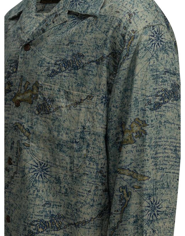 캐피탈 [해외직구][V90]KAPITAL K2603LS040IDG 남성 셔츠 남방 Key West Casual Shirt 착용컷
