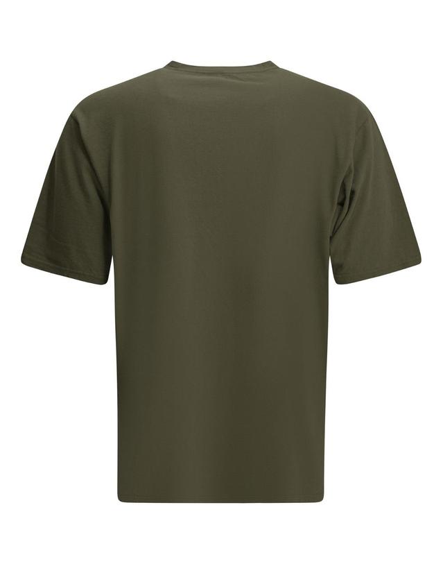 캐피탈 [해외직구][V90]KAPITAL EK 1223SCKHAKI 남성 티셔츠 긴팔 반팔 Pennant Crew Neck T Shirt 착용컷