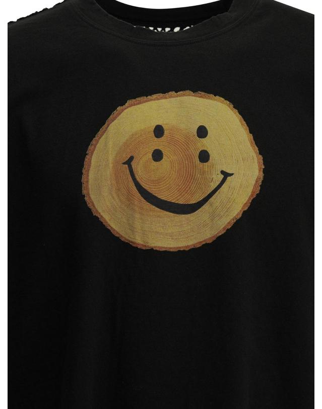 캐피탈 [해외직구][V90]KAPITAL K2606SC240BLACK 남성 티셔츠 긴팔 반팔 Tree Trunk Rainbow Crew Neck T Shirt 착용컷