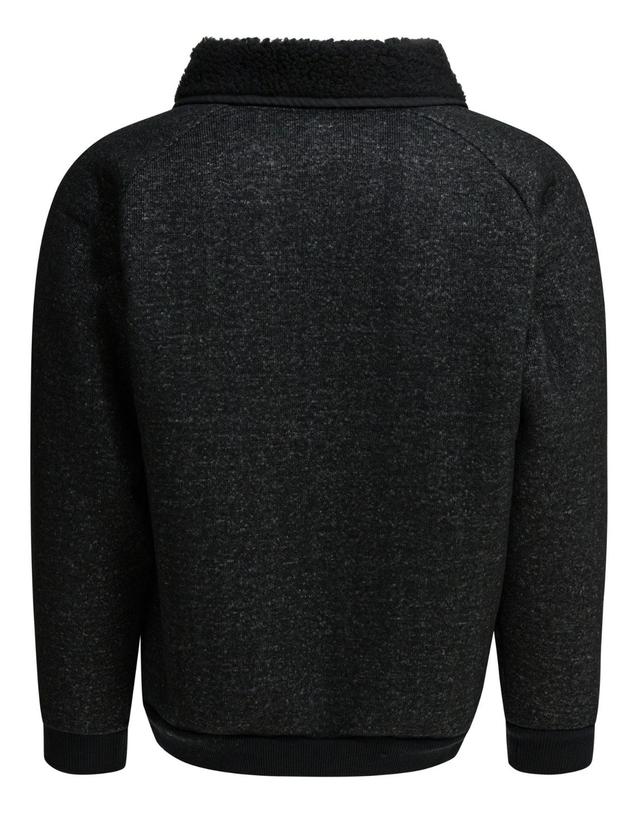 캐피탈 [해외직구][V90]KAPITAL EK 1853LCBLACK 남성 맨투맨 후드 스웨트셔츠 집업 Alpine half zip sweatshirt 착용컷