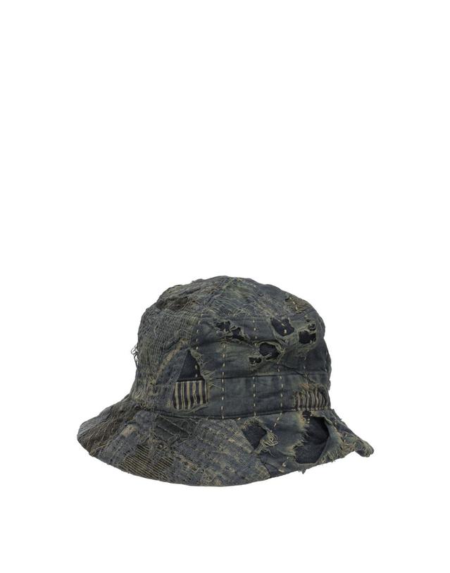 캐피탈 [해외직구][V90]KAPITAL K2606XH554IDG 남성 캡 모자 비니 버킷햇 Boro Bucket Hat 착용컷