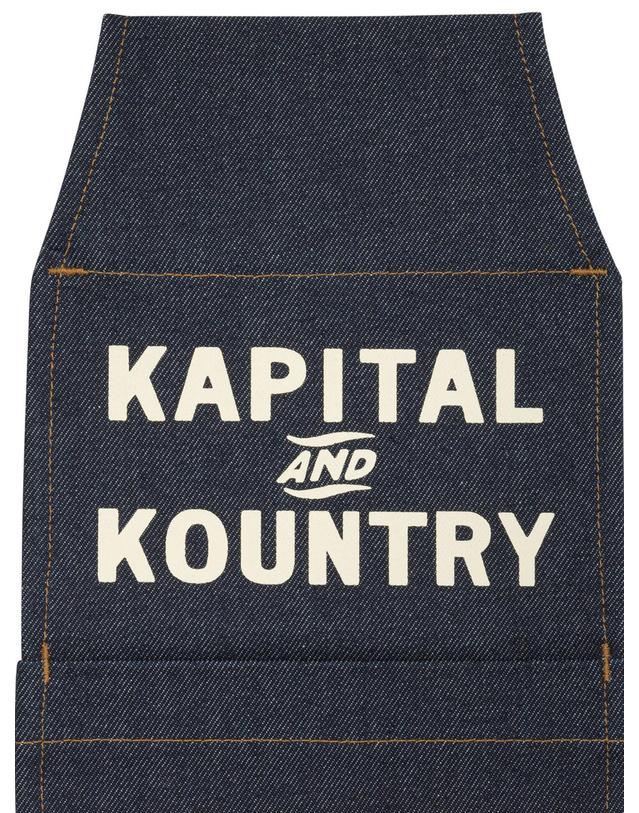 캐피탈 [해외직구][V90]KAPITAL K2603XG511IDG 남성 크로스백 미니백 Denim Pulp Smartphone Holder 착용컷