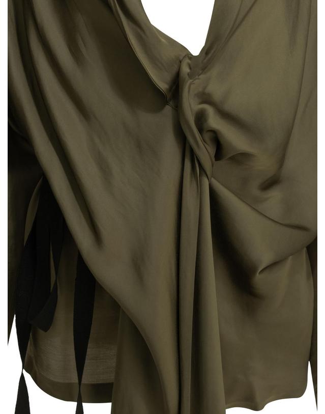 사수피 [해외직구][V90]Sa Su Phi S26134VS0750 여성 셔츠 블라우스 남방 Viscose draped shirt 착용컷
