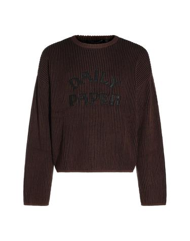 [해외직구][Q11]DAILY PAPER 2610115MOLE 남성 니트 스웨터 DARK BROWN COTTON KNITWEAR