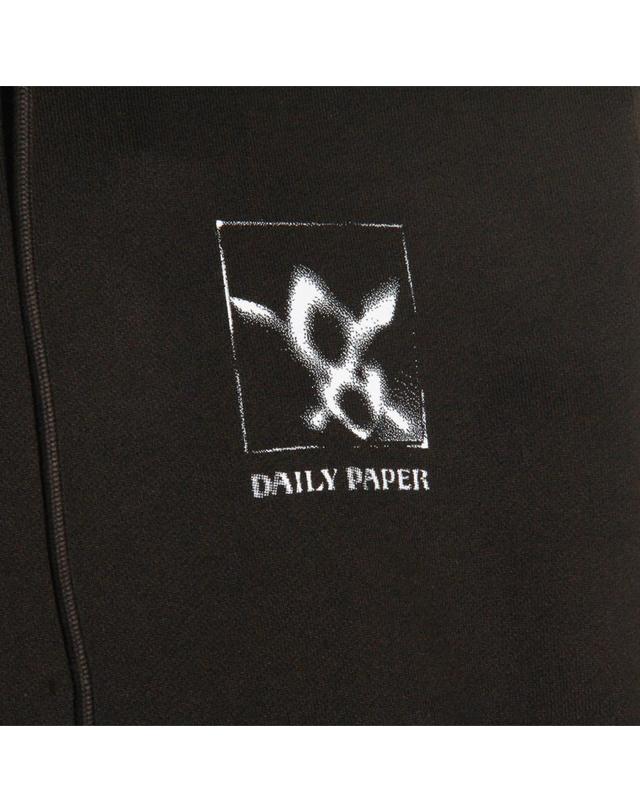 데일리 페이퍼 [해외직구][S27]DAILY PAPER 2521098 남성 맨투맨 후드 스웨트셔츠 후드집업 라운드티 크루넥 티셔츠 BLACK COTTON SWEATSHIRT 착용컷