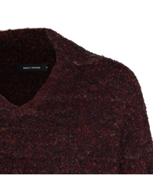 데일리 페이퍼 [해외직구][Q11]DAILY PAPER 2610145MADDER BROWN 남성 니트 스웨터 BROWN KNITWEAR 착용컷
