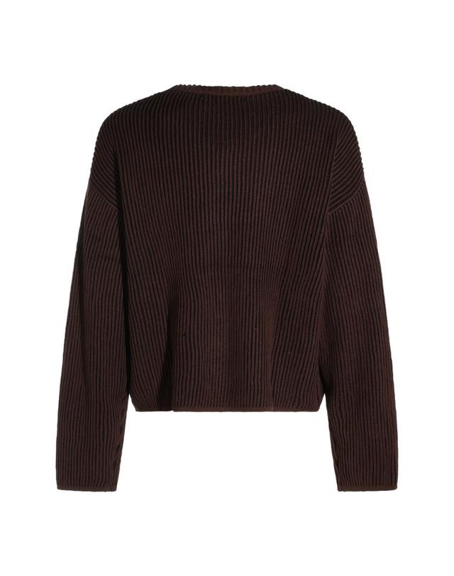 데일리 페이퍼 [해외직구][Q11]DAILY PAPER 2610115MOLE 남성 니트 스웨터 DARK BROWN COTTON KNITWEAR 착용컷