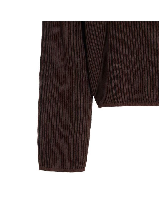 데일리 페이퍼 [해외직구][Q11]DAILY PAPER 2610115MOLE 남성 니트 스웨터 DARK BROWN COTTON KNITWEAR 착용컷