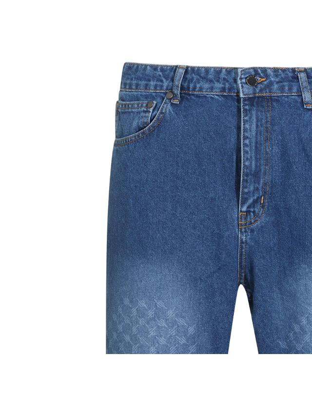 데일리 페이퍼 [해외직구][Q11]DAILY PAPER 2610176MID BLUE 남성 데님진 청바지 MID BLUE DENIM JEANS 착용컷