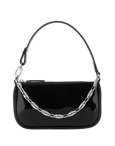 [해외직구][X45]BY FAR 20SSMIRABLPSMA BL 여성 토트백 쇼퍼백 탑핸들백 핸드백 Black leather mini Rachel handbag