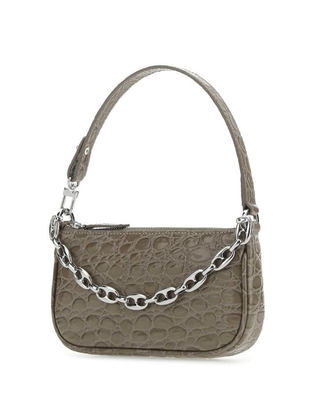 바이파 바이 파 [해외직구][X45]BY FAR 21PFMIRAMUDCCESMA MUD 여성 토트백 쇼퍼백 탑핸들백 핸드백 Dove grey leather mini Rachel handbag 착용컷