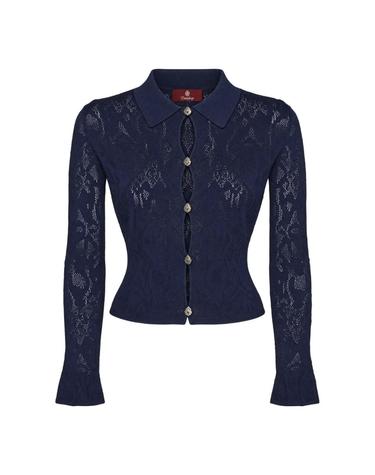 돈덥 [해외직구][S27]DONDUP DT498M01068D002890 여성 니트 가디건 브이넥니트 풀오버니트 라운드니트 니트웨어 스웨터 BLUE VISCOSE BLEND CARDIGAN