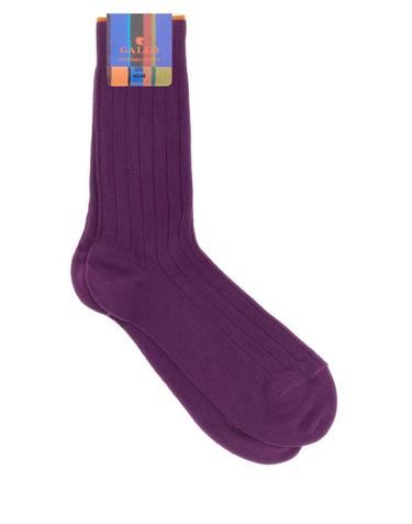[해외직구][X45]GALLO AP516557 15495 남성 양말 삭스 Purple stretch cotton blend socks