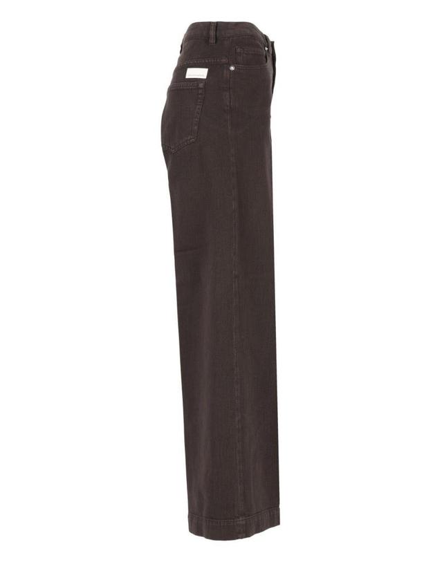나인 인 더 모닝 [해외직구][A94]NINE IN THE MORNING NA170H44MORO 여성 청바지 데님진 NINE IN THE MORNING NINE IN THE MORNING Nadia Five Pocket Wide Leg Trousers 착용컷