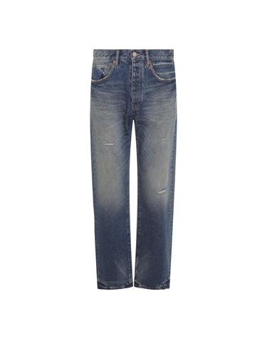 [해외직구][S27]PURPLE P011CLPD225 남성 데님 청바지 진 와이드진 스트레이트진 바지 플레어진 DARK BLUE CALCIUM POWDER JEANS