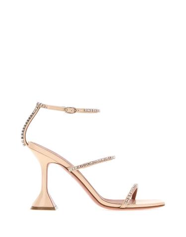 [해외직구][X45]아미나 무아디 GILDASANDAL95 CHAMPAGNE 여성 샌들 슬리퍼 샌들힐 플립플랍 샌들힐 Skin pink leather Gilda sandals