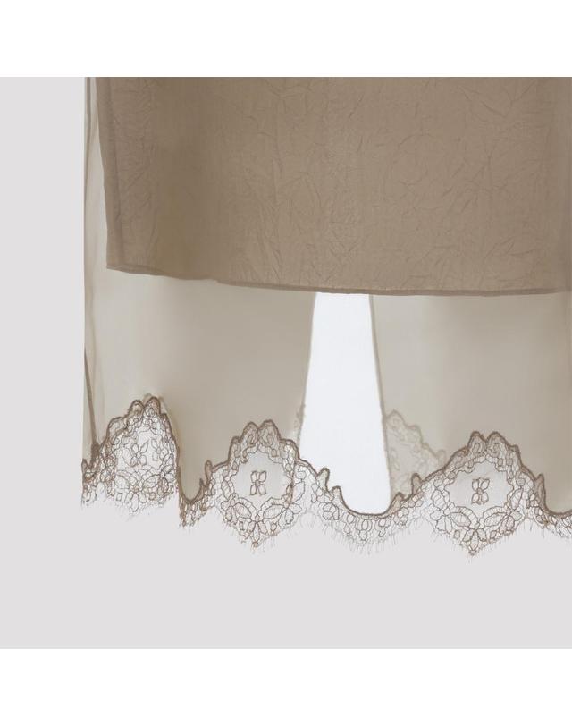 까르뱅 [해외직구][D14]까르뱅 6262K21290 N847 CARAMEL 여성 스커트 치마 Carven Lingerie Skirt 착용컷