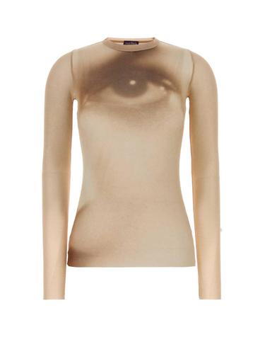 [해외직구][X45]장폴고띠에 2604WTO561M032P 68 여성 셔츠 남방 반팔 긴팔 블라우스 Printed tulle t shirt