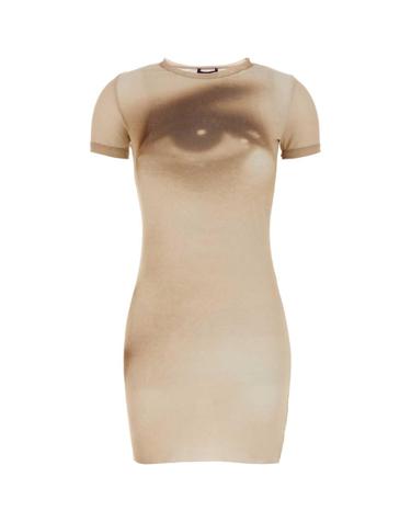 [해외직구][X45]장폴고띠에 2604WDR194M032P 68 여성 원피스 롱 미디 미니 드레스 Printed tulle dress