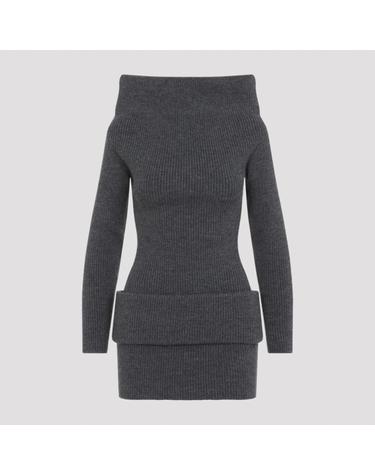 [해외직구][D14]장폴고띠에 2604WDR177K041 07 MIDDLEGREY 여성 원피스 드레스 Jean Paul Gaultier Leather Tag Details Short Dress