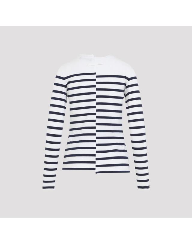 장폴고티에 장 폴 고티에 [해외직구][D14]장폴고띠에 2604WTO459J064 0159 WHITE NAVY 여성 티셔츠 상의 탑 Jean Paul Gaultier Stretch Cotton Asymetric Long Sleves Top 착용컷