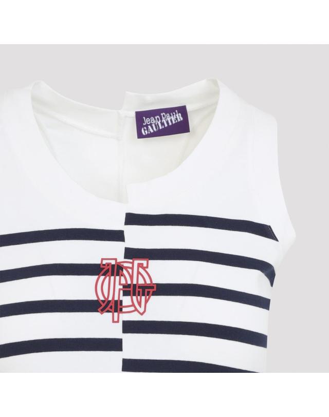 장폴고티에 장 폴 고티에 [해외직구][D14]장폴고띠에 2604WTO475J064 0159 WHITE NAVY 여성 티셔츠 민소매 탑 상의 Jean Paul Gaultier Stretch Cotton Asymetric Tank Top 착용컷