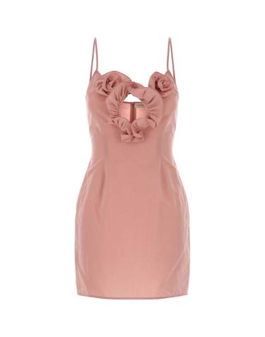 [해외직구][X45]마그다 뷰트림 650726 PINK 여성 수영복 비키니 커버업 스윔웨어 Pink cotton blend mini dress
