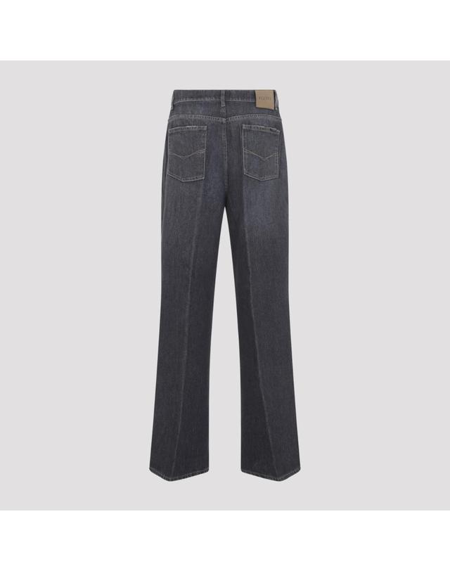 페세리코 [해외직구][D14]PESERICO A04256L22Q04361 905 GREY 여성 데님진 청바지 하의 Peserico Wide Leg Jeans 착용컷