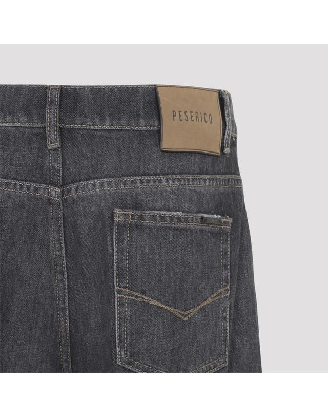 페세리코 [해외직구][D14]PESERICO A04256L22Q04361 905 GREY 여성 데님진 청바지 하의 Peserico Wide Leg Jeans 착용컷