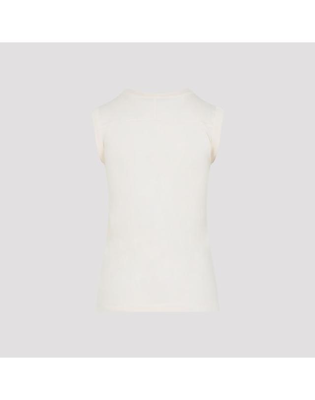 피비 파일로 [해외직구][D14]PHOEBE PHILO CT122CO3128 104IV IVORY 여성 티셔츠 민소매 탑 상의 Phoebe Philo Ultrafine Tank Top 착용컷