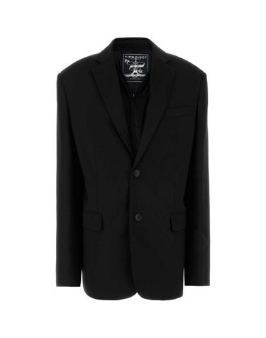 [해외직구][X45]와이프로젝트 201BL008F533 BLACK 여성 자켓 베스트 다운베스트 질렛 Black stretch jersey oversize blazer