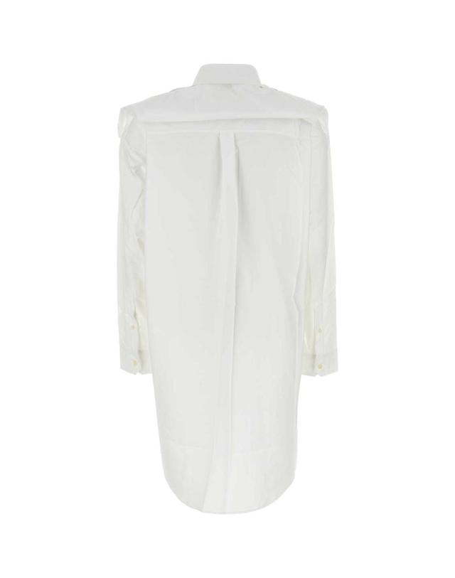 와이 프로젝트 [해외직구][X45]와이프로젝트 101DR004F548 EVERGREENWHITE 여성 원피스 롱 미디 미니 드레스 White oxford shirt dress 착용컷