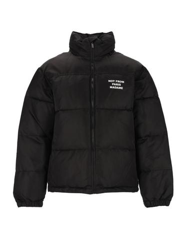 드롤 드 무슈 [해외직구][A94]DROLE DE MONSIEUR M JT314 PA034BL 남성 패딩 다운자켓 베스트 DROLE DE MONSIEUR DROLE DE MONSIEUR Slogan Puffer Jacket