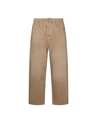 [해외직구][S27]DROLE DE MONSIEUR BP168CO340BG 남성 조거팬츠 스웨트팬츠 면바지 카고팬츠 와이드팬츠 바지 트라우져 BEIGE COTTON JEANS